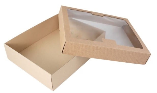 Pudełko cateringowe z okienkiem Party Box 35,5 x 30 x 9 cm - 10 szt./opak