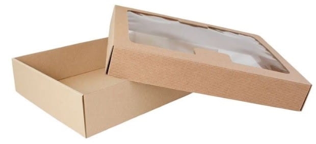 Pudełko cateringowe z okienkiem Party Box 31,5 x 24 x 7 cm - 10 szt./opak