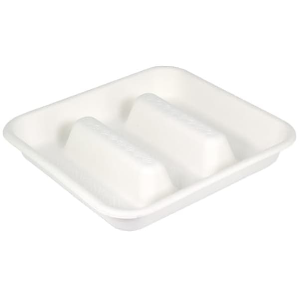 Tacka na TACOS z trzciny cukrowej z 3 przegrodami 17 x 18 x 3 cm  - 50 szt./opak