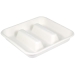 Tacka na TACOS z trzciny cukrowej z 3 przegrodami 17 x 18 x 3 cm  - 50 szt./opak