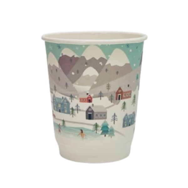 Kubki papierowe do kawy Zima 250 ml 80 mm - 20 szt./opak.