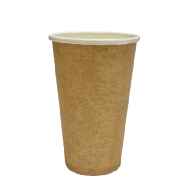 Kubki papierowe brąz/biały DUBAI na kawę 400 ml  90 mm - 50 szt./opak.