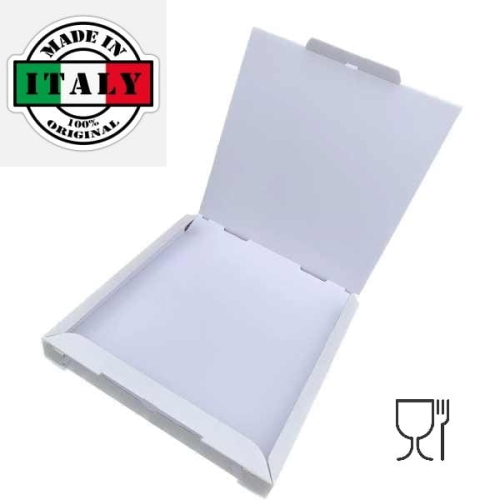 Karton na pizzę 32 x 32 x 3 cm, biały-biały - 150 szt./opak.