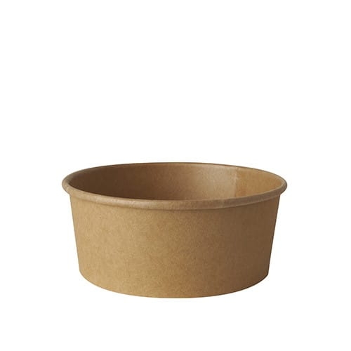 Miski pojemnik papierowy PE na sałatkę 750 ml kraft - 50 szt./opak.