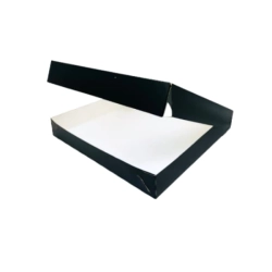 Pudełko na sushi papierowe z okienkiem 32 x 32 x 5 cm czarny - 50 szt./opak.