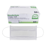 Maska higieniczna 3 warstwowa z klipsem na nos i gumkami - 50 szt./opak.