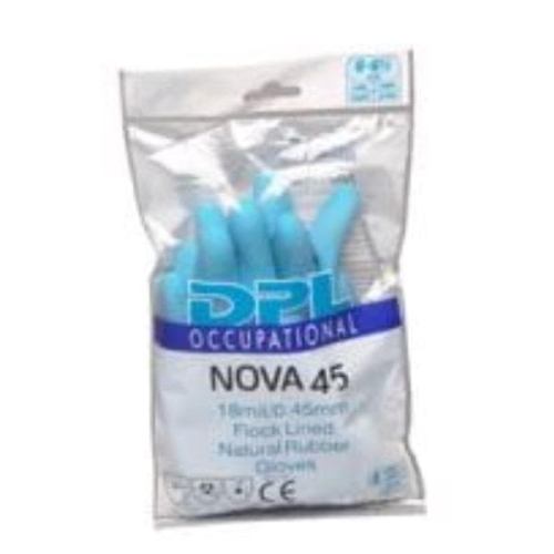 Rękawice lateksowe gospodarcze niebieskie rozmiar S - 1 para/opak.