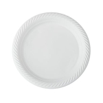 Talerz plastikowy PP niedzielony REUSE – 22 cm - 100 szt./opak.