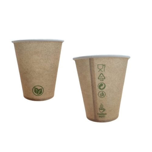 Kubki papierowe na kawę 250 ml ZERO PLASTIC 80 mm - 50 szt./opak.