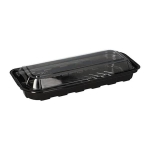 Pojemnik na sushi z wieczkiem r-PET 11 x 21 cm - 50 szt./opak.