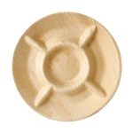 Talerz z liścia palmowego "pure" 5 części 24,5 cm - 6 szt./opak.