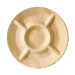 Talerz z liścia palmowego "pure" 5 części 24,5 cm - 6 szt./opak.