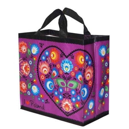 Torba wielokrotnego użytku PP SERCE FOLKLOR - 24 l - 1 sztuka  4