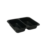 Tacki PP do zgrzewu  2 komorowy CZARNY - 227 x 178 x 40 mm - 50 szt./opak.