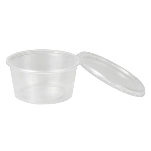 Pojemniki dresingowe z pokrywką (70) na sos 80 ml transparent - 500 kompletów/karton