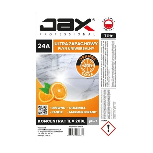 Profesjonarny płyn do mycia podłóg twardych Orange Soda - 1 L 3