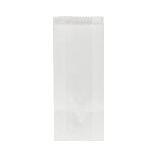 Torebka papierowa fałdowa biała 10 x 5 x 25 cm - 1000 szt./opak.