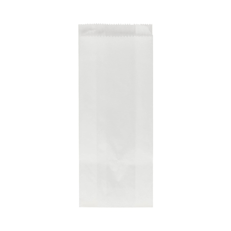 Torebka papierowa fałdowa biała 10 x 5 x 25 cm - 1000 szt./opak.