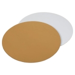 Tekturowe podkłady pod tort biało złote 26 cm - 25 szt./opak