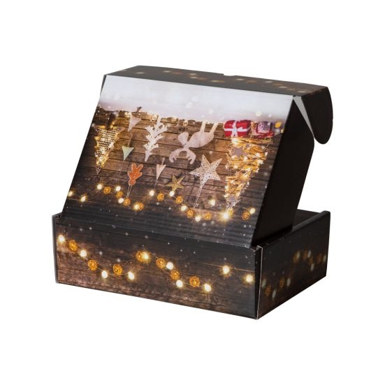 Pudełko prezentowe Świąteczne Drewniane Dekoracje 33,5 x 23 x 10 cm - 1 szt 2