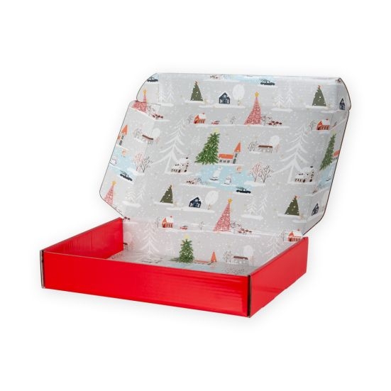 Pudełko prezentowe czerwone 40 x 30 x 8 cm - 1 szt 3