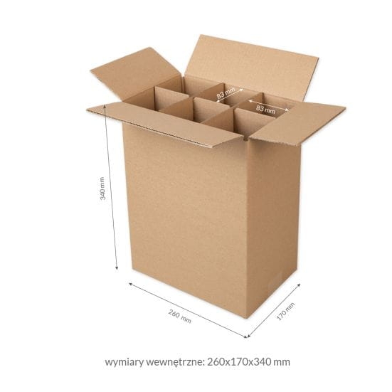 Karton na 6 butelek z kratownicą - 1 szt 5