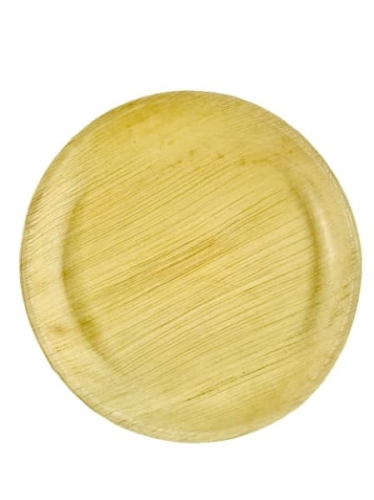Talerz z liści palmowych okrągły średnica 25 cm - 25 szt./opak.