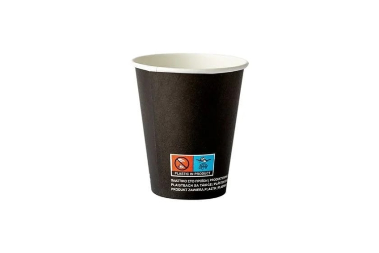 Kubki papierowe czarne 250 ml do napojów gorących – 50 szt. 2
