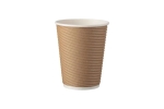 Kubki papierowe 360 ml, 90 mm, dwuwarstwowe (dwuściankowe), kraft – 25 szt.