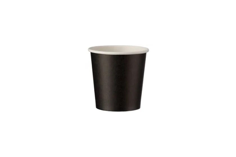 Kubki papierowe czarne 100 ml do napojów gorących – 50 szt.