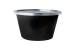 Okrągły pojemnik PP na żywność 1000 ml, czarny, zestaw 50 szt., z wieczkiem