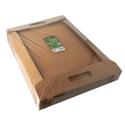 Tacka z papieru 54,4 x 36,6 x 4,5 cm brąz 100% fair - 10 szt./opak 2