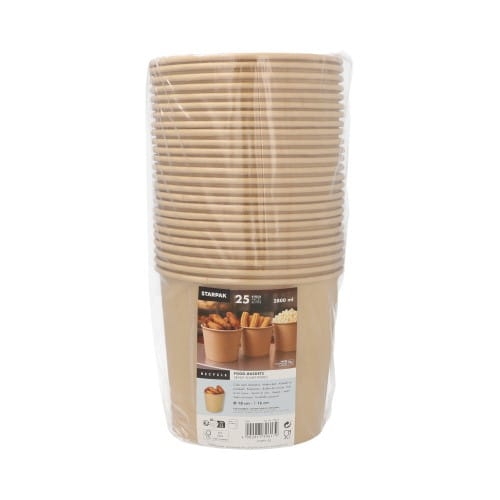 Kubełek papierowy brąz 2800 ml - 25 szt./opak 2