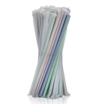 Słomki papierowe 20 cm x 5,8 mm pakowane pastelowe mix kolorów - 100 szt./opak