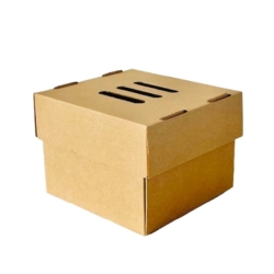 Pudełko BURGER XL rozkładane 13 x 13 x 10 cm składane - 100 szt./opak.