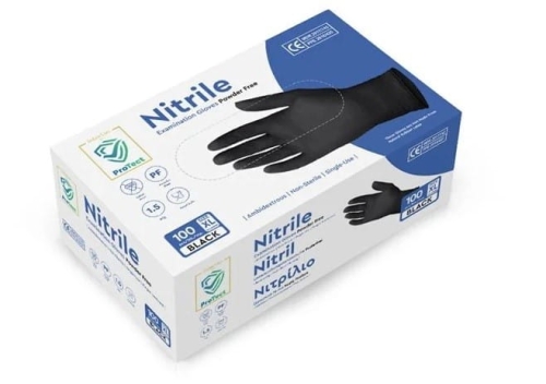 rekawiczki nitrylowe czarne rozmiar XL