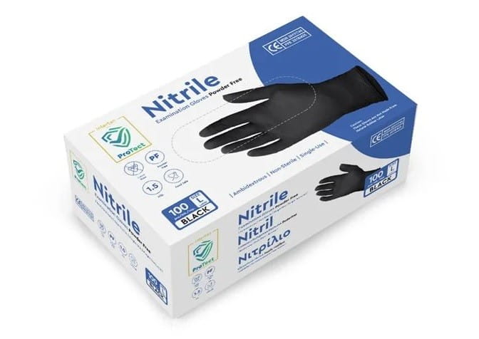 rekawiczki nitrylowe czarne rozmiar L