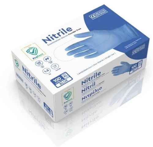 rekawiczki nitrylowe niebieskie rozmiar XL