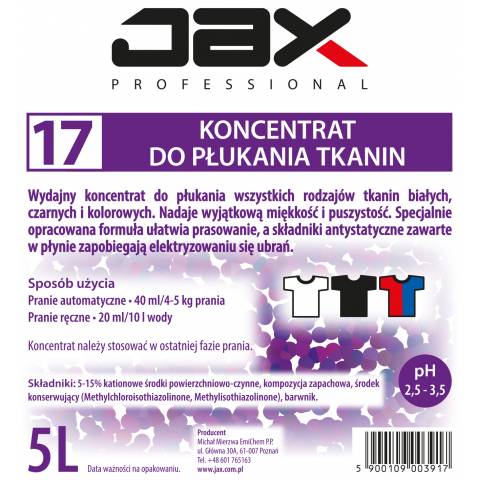 koncentrat do płukania tkanin professional 5 litrów