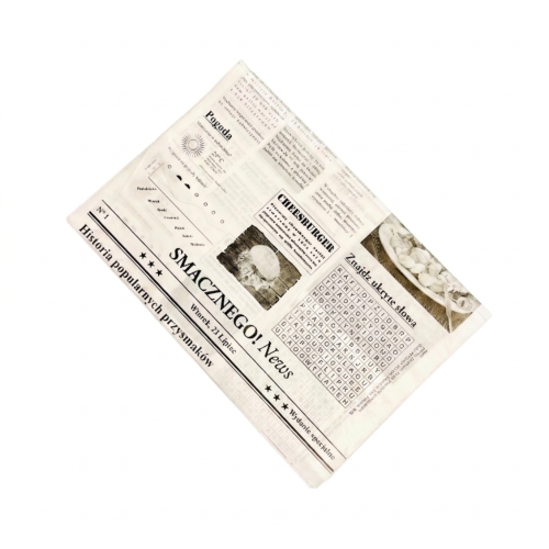 Papier pakowy biały powlekany PE 30 x 40 cm GAZETA - 1 000 szt