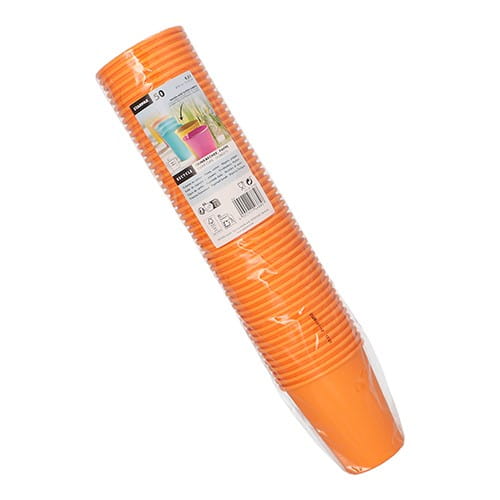 Kubki papierowe 200 ml pomarańczowy (80) 50 sztuk