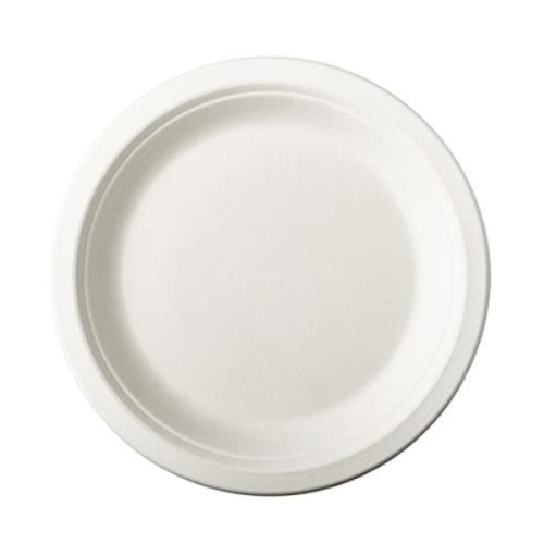 Talerz z pulpy trzciny cukrowej okrągły 15,5 cm - 50 sztuk opakowanie