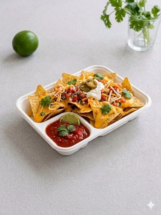 Tacka z trzciny cukrowej 2 komorowa na nachos