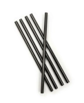 Słomki papierowe czarne, średnica 7 mm, długość 21 cm - 200 szt./opak.