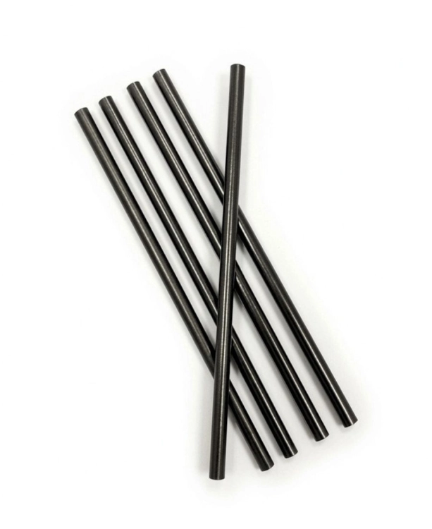 Słomki papierowe czarne średnica 7 mm długość 21 cm