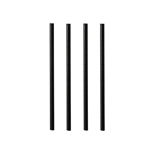 Słomki papierowe czarne średnica 6 mm długość 21 cm
