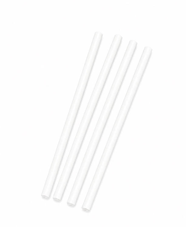 Słomki papierowe białe średnica 6 mm długość 21 cm