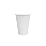 Białe kubki papierowe na kawę 180 ml ZERO PLASTIC Ø70 mm – 50 szt