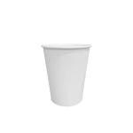 Białe kubki papierowe na kawę 250 ml ZERO PLASTIC Ø80 mm – 50 szt