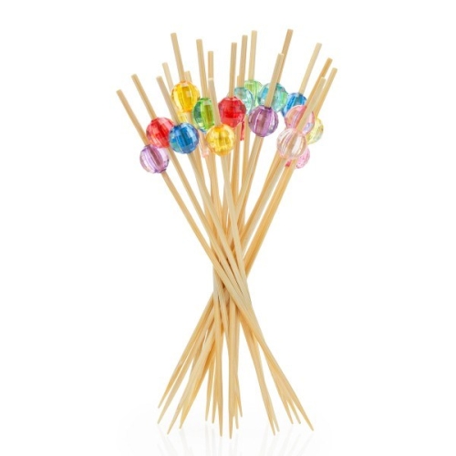 Patyczki bambusowe "KULKA-MIX" 12cm - 100 sztuk